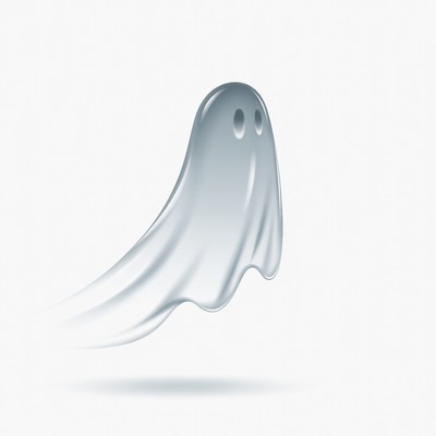 Floating Cartoon Ghost