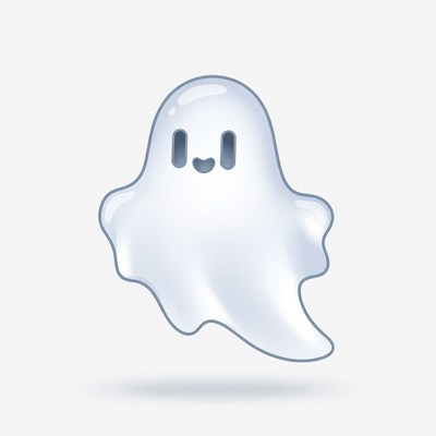 Cute cartoon ghost illustration