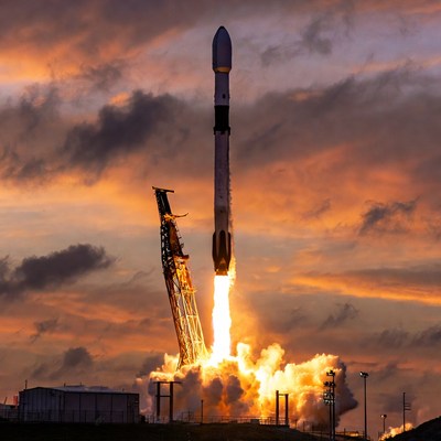 Rocket Launching at Sunset