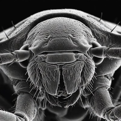 Close-up of silverfish insect