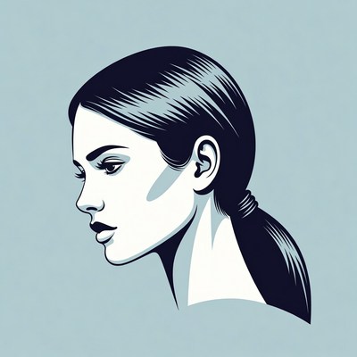 Woman profile illustration