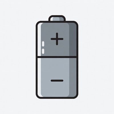 Gray AA Battery Icon