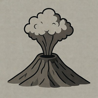 Erupting Volcano Illustration
