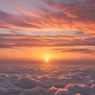 Sunset Over Clouds