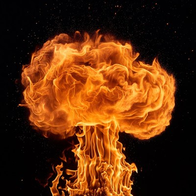 Massive Fire Explosion Cloud