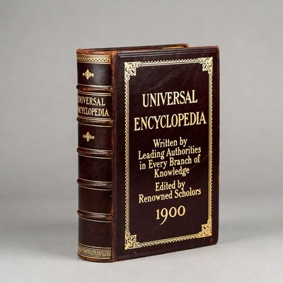 Universal Encyclopedia 1900 Leather Book