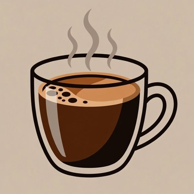 Steaming Hot Coffee Cup