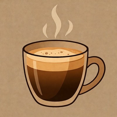 Steaming Cappuccino in Glass Cup