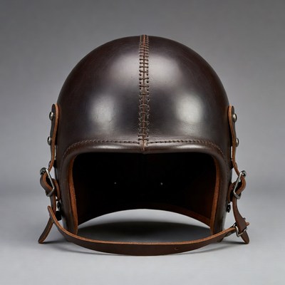 Brown Leather Football Helmet