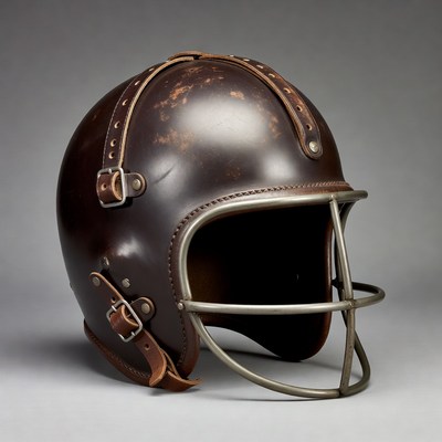 Vintage Leather Football Helmet