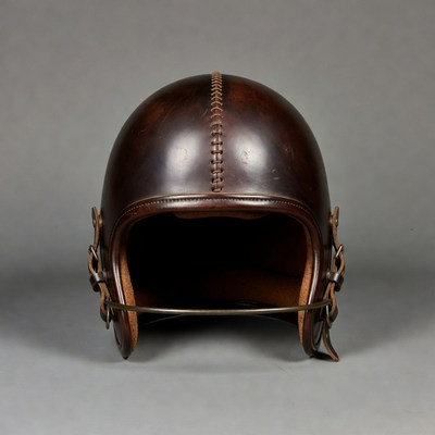 Vintage Brown Leather Football Helmet