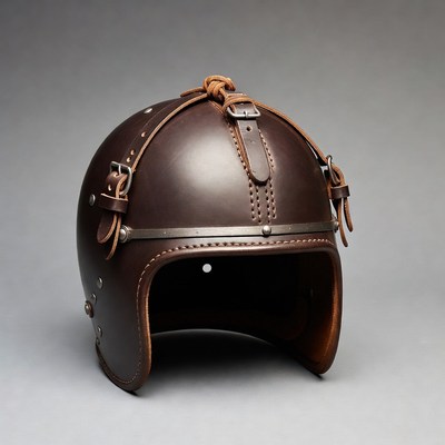 Vintage Leather Football Helmet