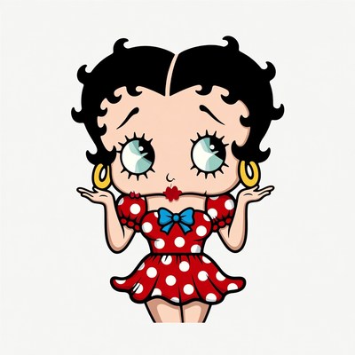 Betty Boop shrugging shoulders