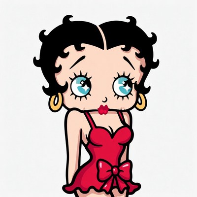 Betty Boop in red dress