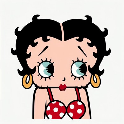 Betty Boop cartoon portrait