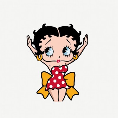 Betty Boop with arms raised