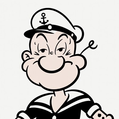 Popeye cartoon sailor man