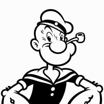 Popeye cartoon character illustration