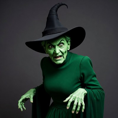 Wicked Witch with Green Face