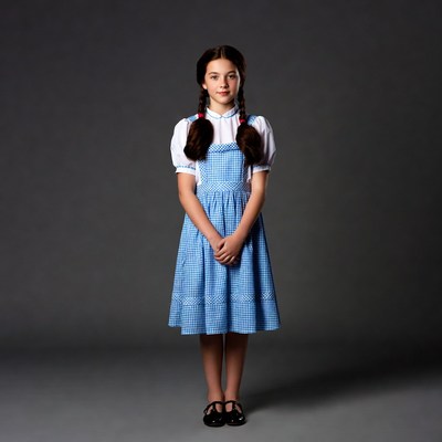 Girl in Dorothy Wizard of Oz dress