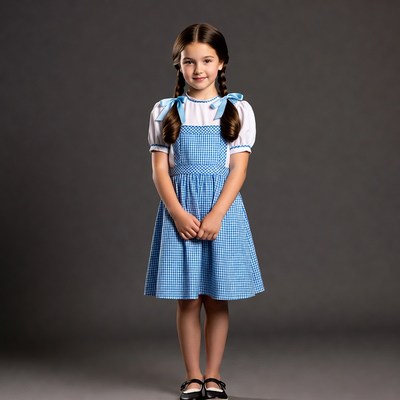 Girl in Dorothy Wizard of Oz dress