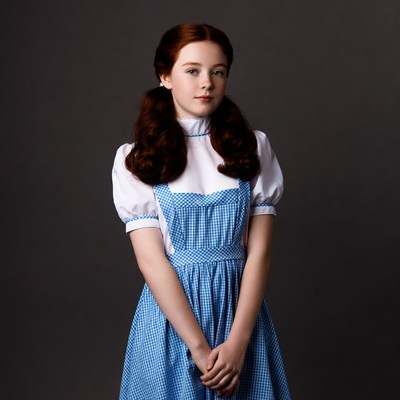 Girl in Blue Dorothy Dress
