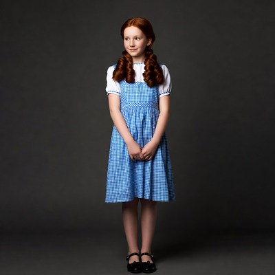 Girl in Blue Dorothy Dress