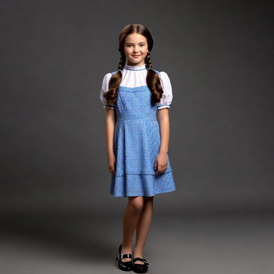 Girl in Blue Dorothy Dress