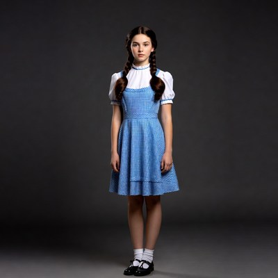 Girl in Blue Dorothy Dress