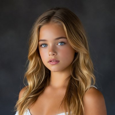 Teen girl with blonde hair