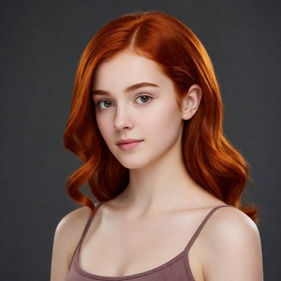 Young woman with red hair