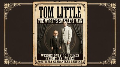 Tom Little World's Smallest Man Vintage Poster