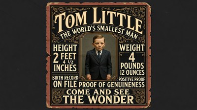 Tom Little World's Smallest Man Poster