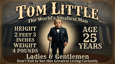 Tom Little World's Smallest Man Circus Poster