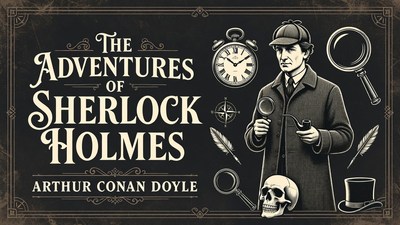 Sherlock Holmes Vintage Book Cover
