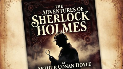 Sherlock Holmes Book Cover Illustration