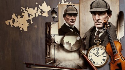 Sherlock Holmes detective collage