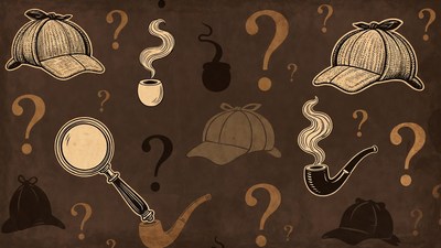 Sherlock Holmes Detective Illustration Pattern