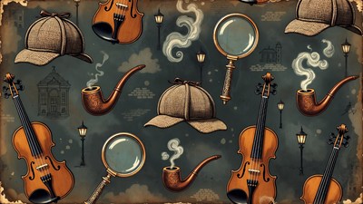 Sherlock Holmes Detective Illustration Pattern