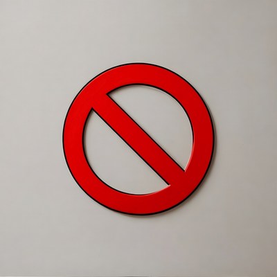 Red prohibition sign