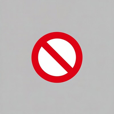 Red prohibition sign