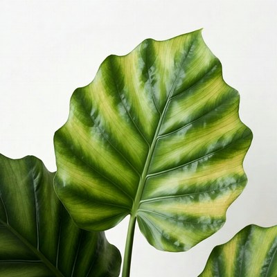 Large Green Variegated Leaf