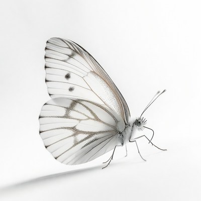 White butterfly with black spots