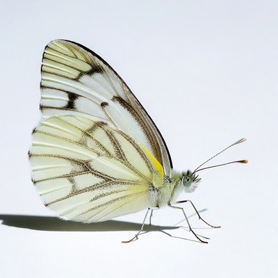 White butterfly with yellow spots