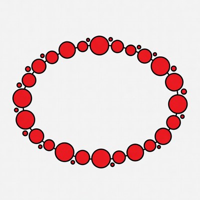 Red Beaded Necklace Illustration
