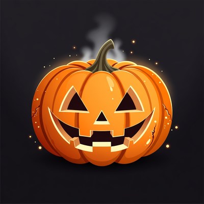 Glowing Jack-o'-lantern Pumpkin