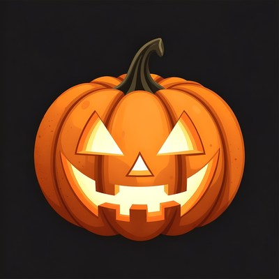 Carved Jack-o'-lantern Pumpkin