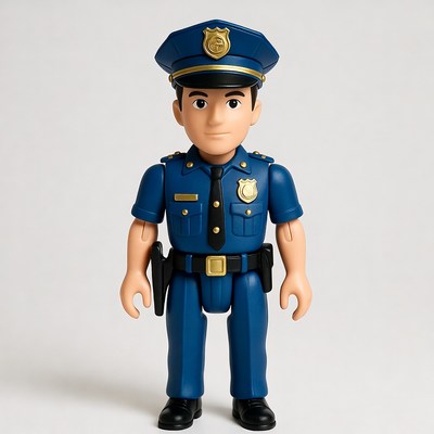 Toy Police Officer Standing