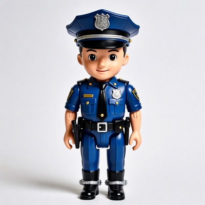 Toy Police Officer Standing