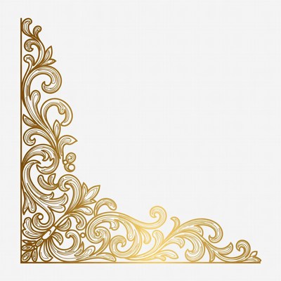 Gold Ornate Corner Border Design